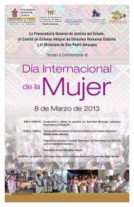 Programa 8 de marzo en San Pedro Amuzgos