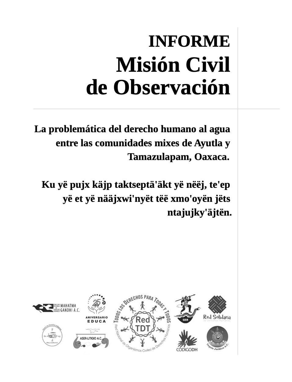 Informe Misión Civil de Observación