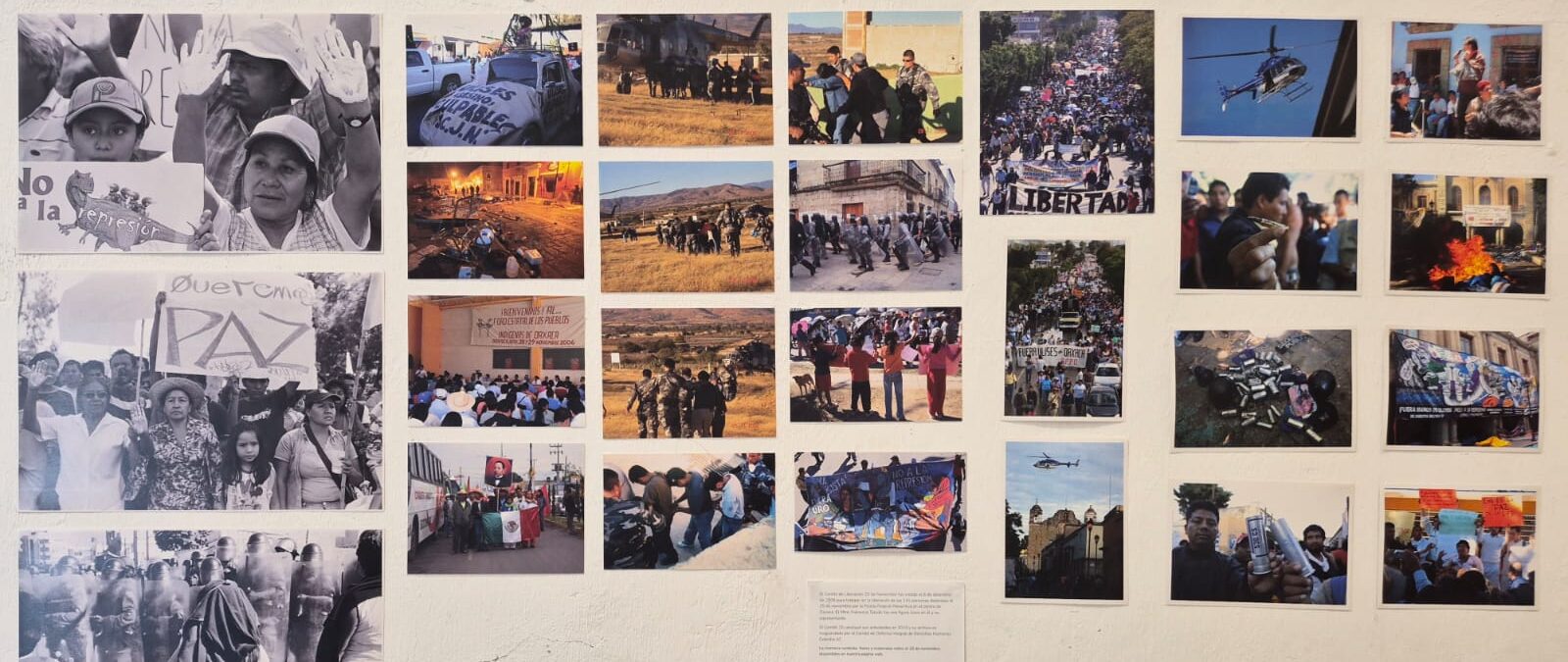 exposición de fotografías del conflicto social del 2006.